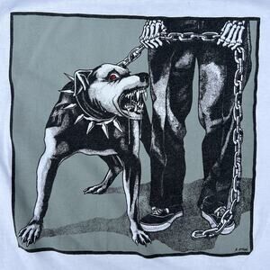 Vintage 80s BMX HAMMER bodywear bodyguards t shirt Junkyard Dog L Marc McKee